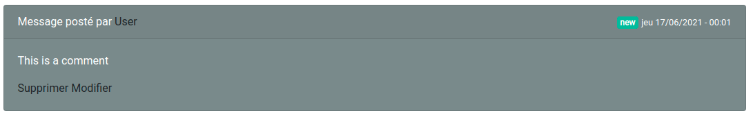 Comment with the indicator