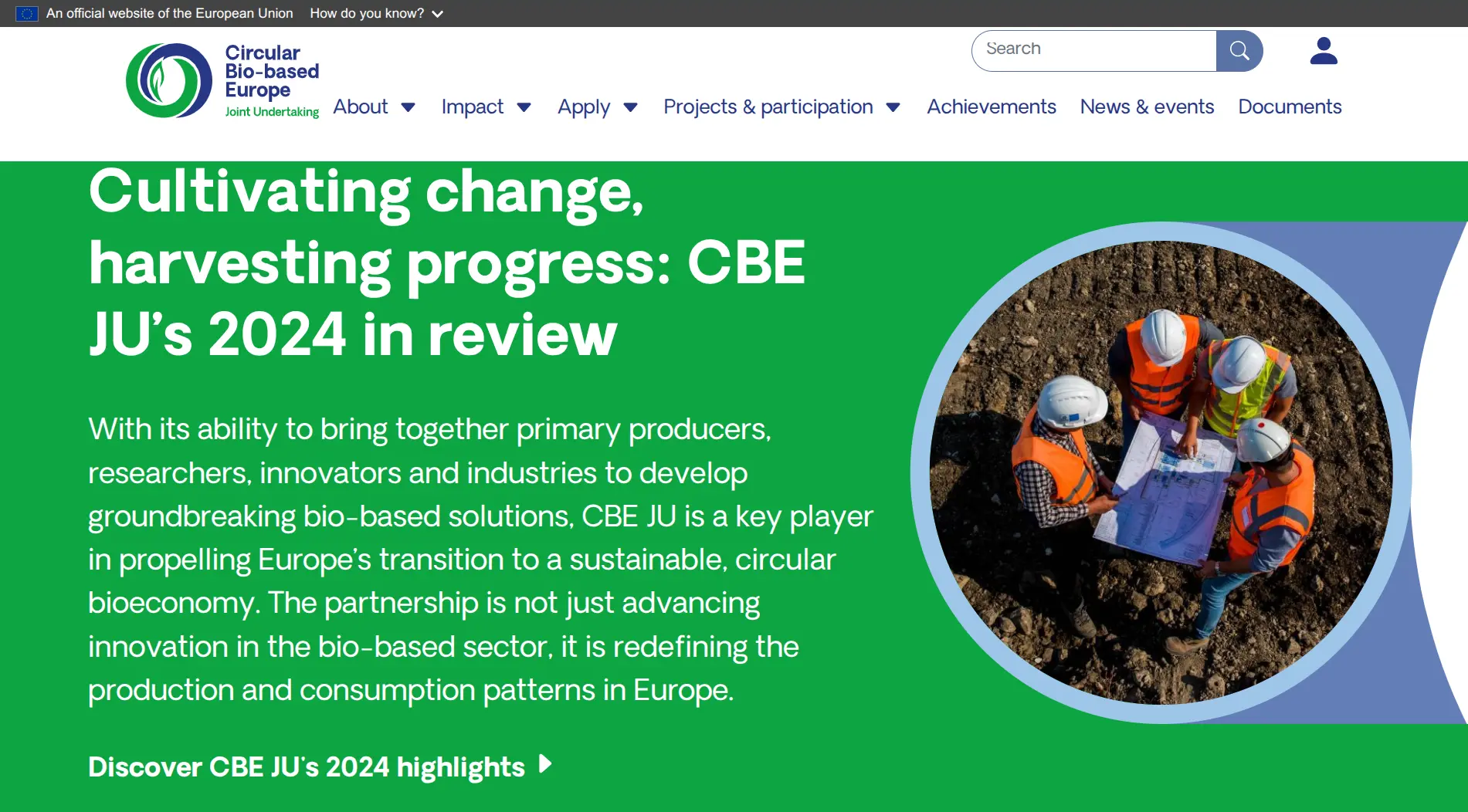 Circular Bio-based Europe front page