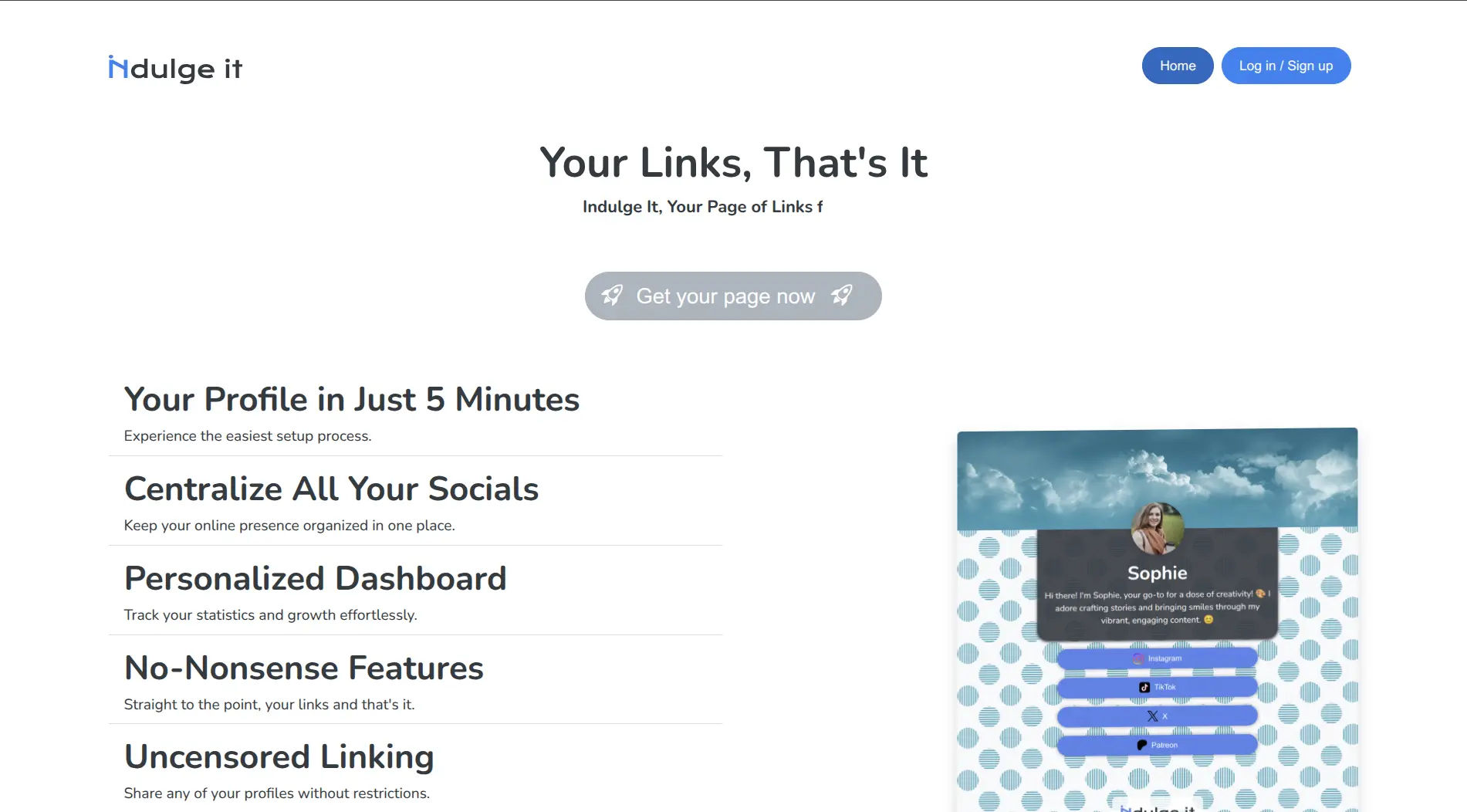 Ndulge it front page